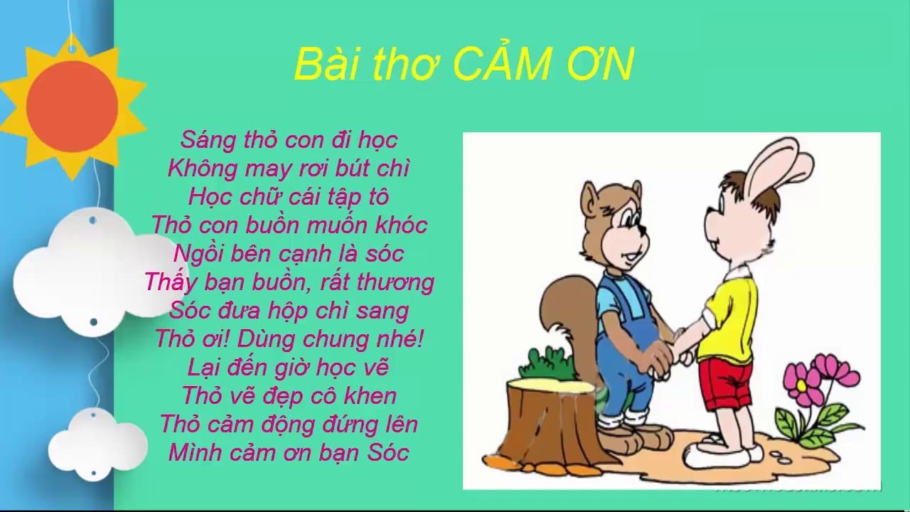 Bài giảng thơ lớp chồi