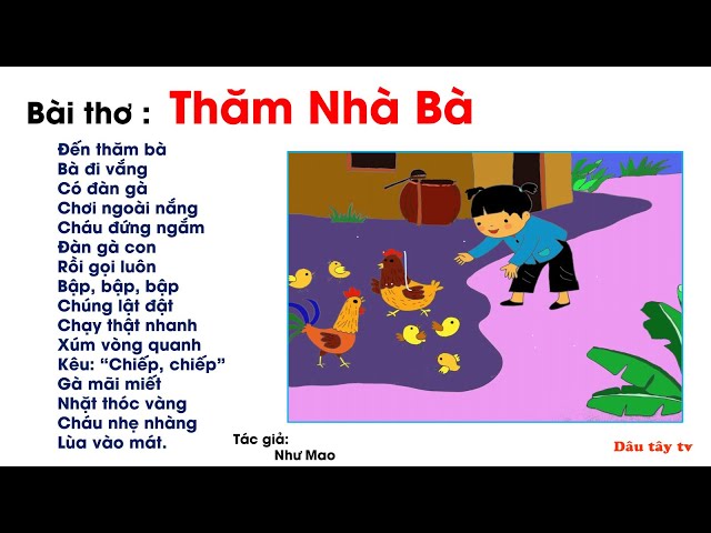 GIÁO ÁN THƠ THĂM NHÀ BÀ